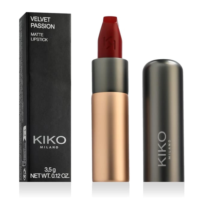 KIKO MILANO Velvet Passion Mat Lippenstift (346 Intens Rood) 3,5 g