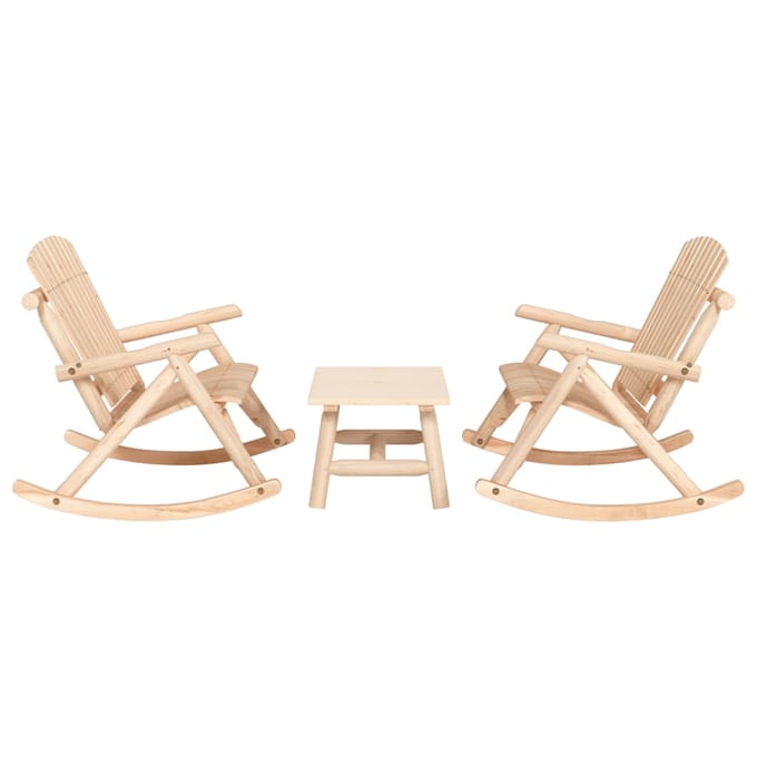 vidaXL - 3-delige - Loungeset - massief - vurenhout