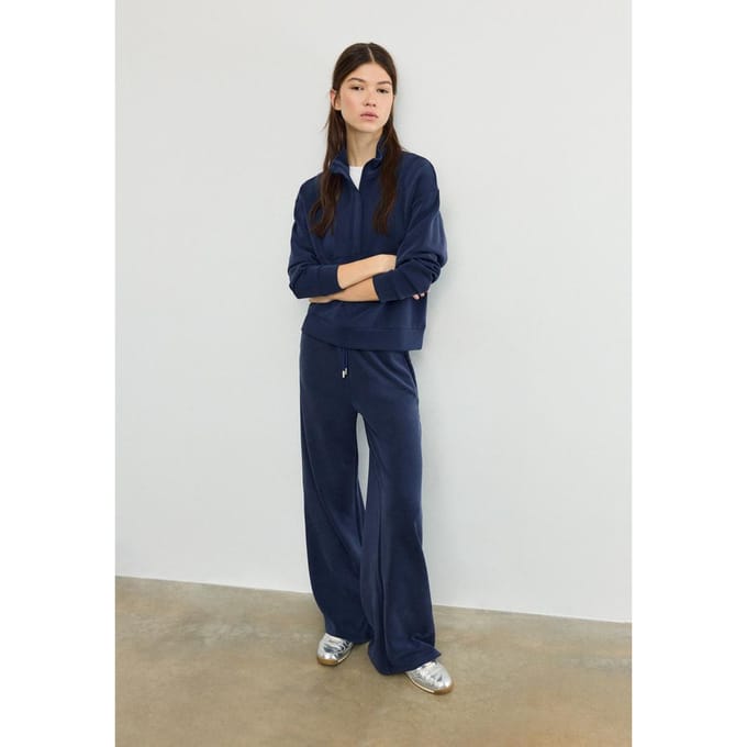 Stradivarius Soft touch sweater met rits  Donkermarine S
