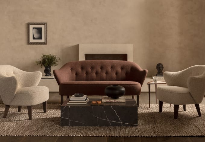 Audo Ingeborg Schapenvacht Fauteuil - eiken - moonlight