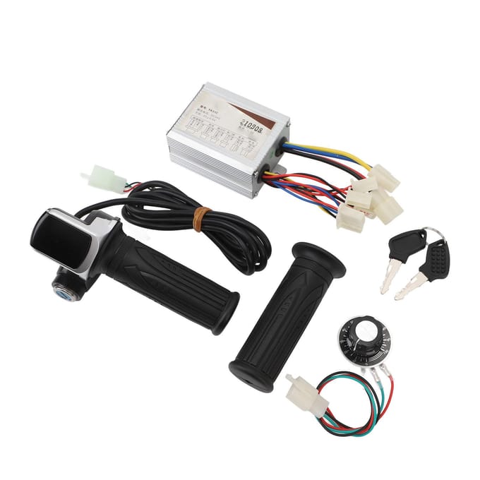 24V 500W Elektrische Fiets Controller Gashendel met Vierkant Scherm Snelheidsregelknoopschakelaar voor black
