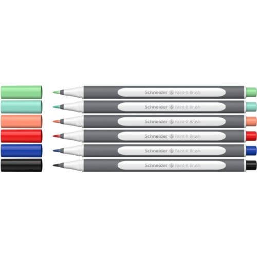 Schneider brushpen - Paint-It 070 - etui 5 + 1 gratis - S-ML07010503
