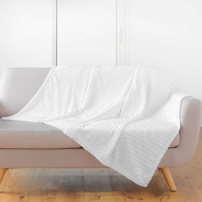 Plaid 125 x 150 cm Atlas White