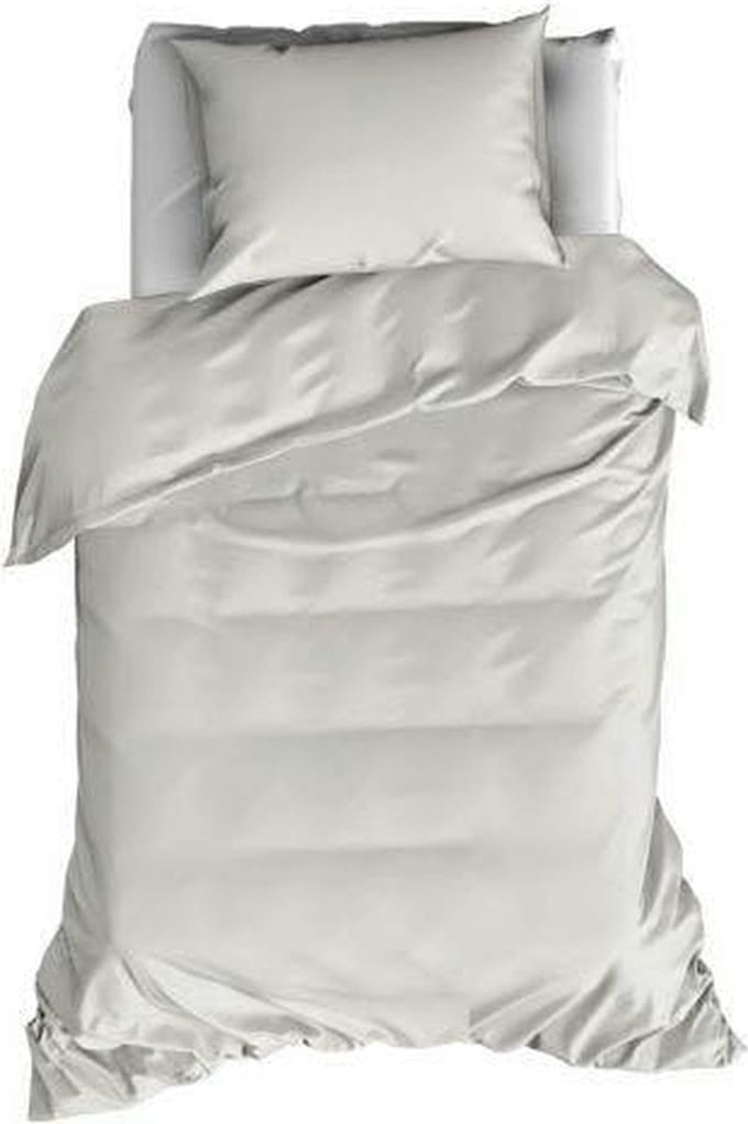 De Witte Lietaer Dekbedovertrek Katoen Satijn Olivia - Eenpersoons - 140 x 200/220 cm - Wit