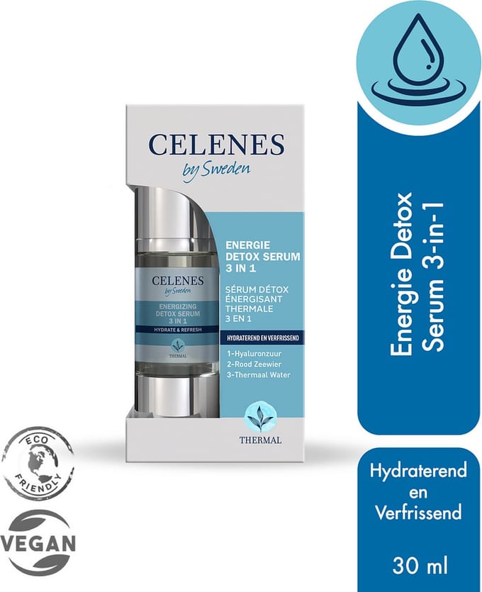 Celenes by Sweden 3 in 1 Detox Serum - Gezichtsverzorging - Hydraterend - 30ml