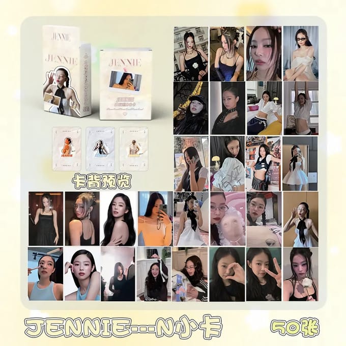 KPOP 50pcs/box Jennie Laser Photocard [Fotokaarten]