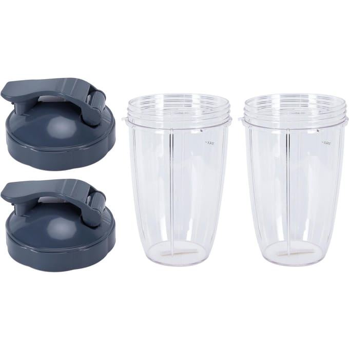 24OZ Transparante Blenderbeker Container Deksel Set Vervanging Geschikt voor 600W/900W Juicer white