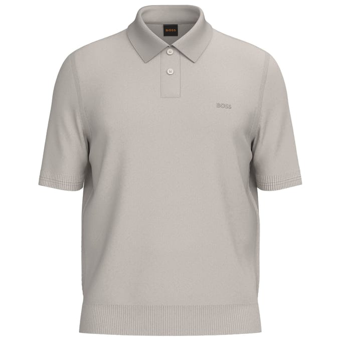 Poloshirt BOSS Orange Asac_P beige gebreid