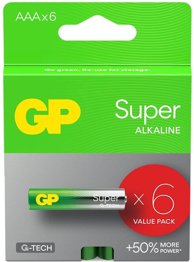 GP Super Alkaline AAA Batterijen 72 stuks