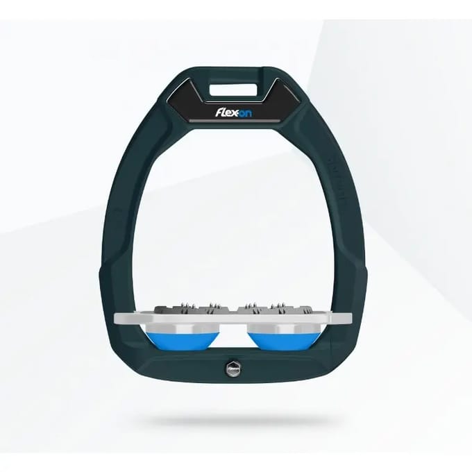 Veiligheid verstelbare stijgbeugels Plat Ultra Grip Groen/Grijs/Blauw Flex-On Safe-On