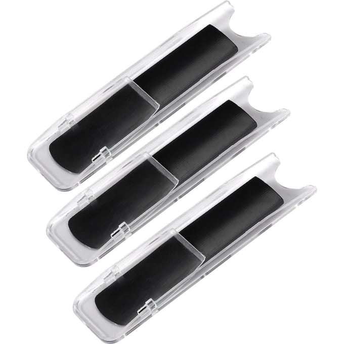 3 Stuks Klarinetrietjes Traditionele Stijl Synthetische Hars U-Vorm met Beschermkappen 2.5 Sterkte voor Beginners Muziek gray