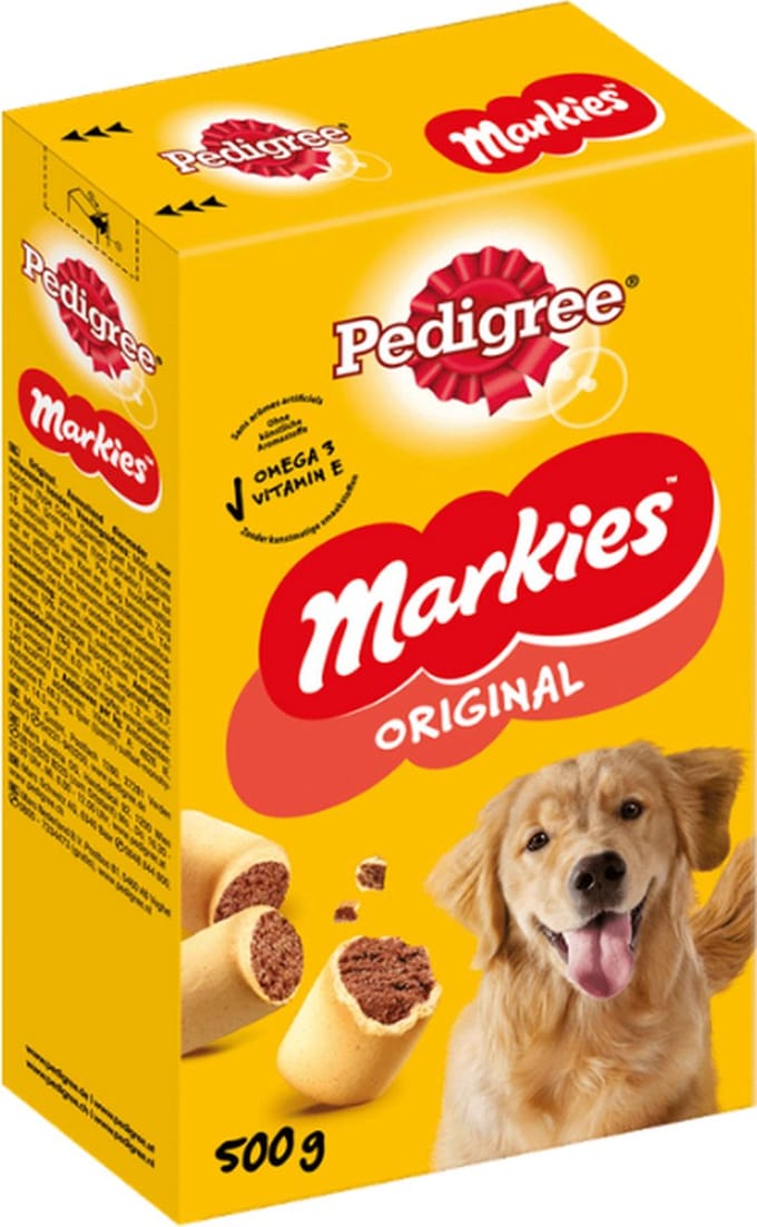 3x Pedigree Markies met Mergpijp - Hondensnacks -500g