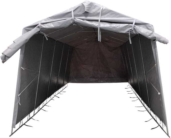 Fornorth Garagetent 2x3m, lichtgrijs
