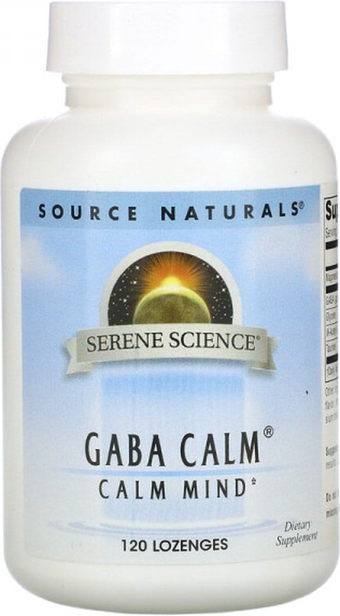 Source Naturals - GABA Calm - Calm Mind - Peppermint Flavor - 120 zuigtabletten