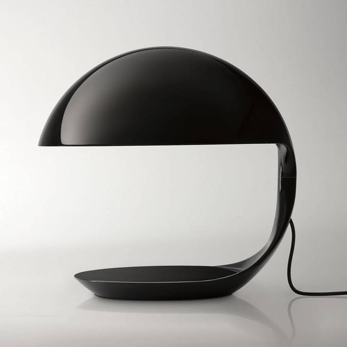 Martinelli Luce Cobra - Retro tafellamp zwart
