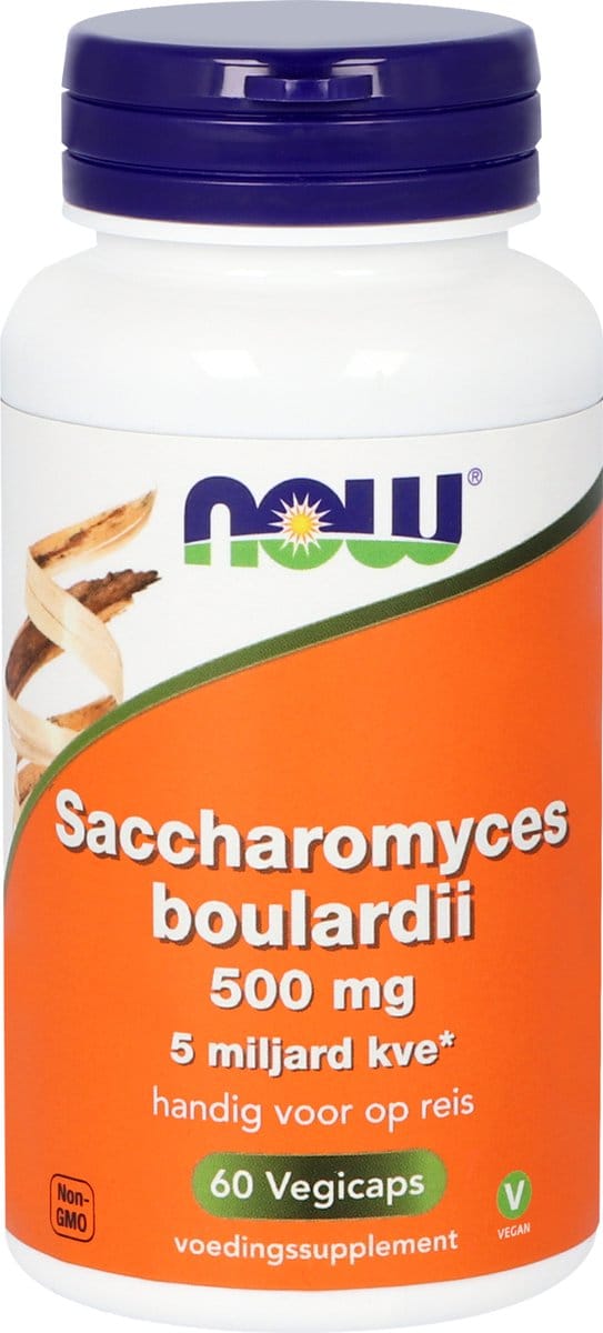 NOW Saccaromyces boulardii 500 mg - biotica supplementen - 60 vegicaps