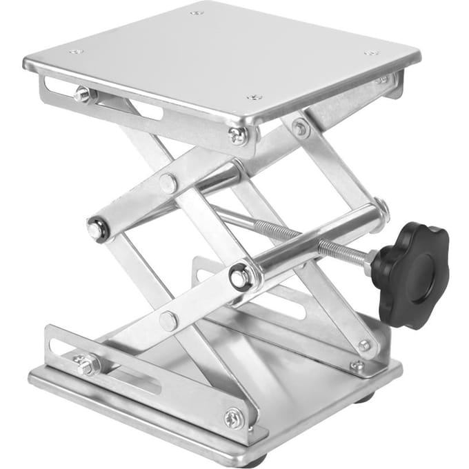 Support de Plateforme Élévatrice de Laboratoire en Acier Inoxydable Support à Ciseaux 150*150*250mm white