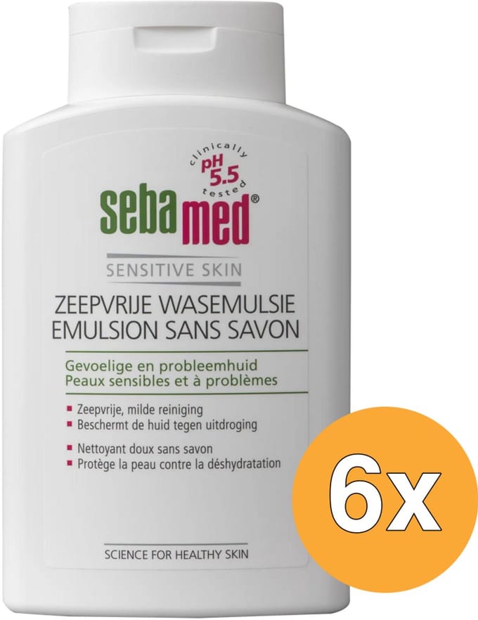 6x Sebamed Zeepvrij wasemulsie (500 ml)