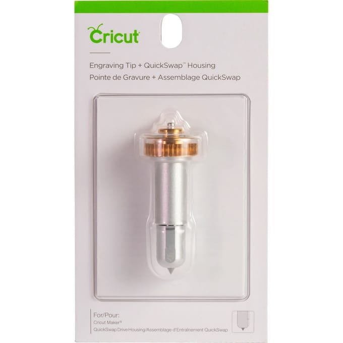 Cricut werktuig "Quickswap Tool -  Engraving Tip", graveertip  - met mesbehuizing/houder