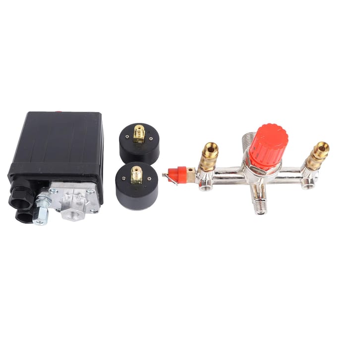 Pressostat avec vannes de régulation 125PSI Double sortie Pressostat 220V