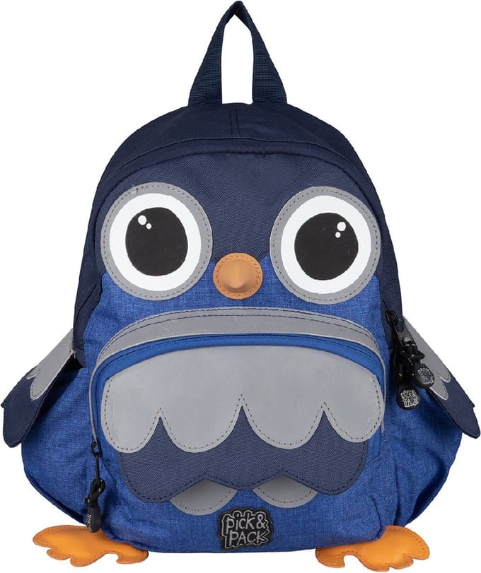Pick & Pack Rugzak Owl Shape Blue melange