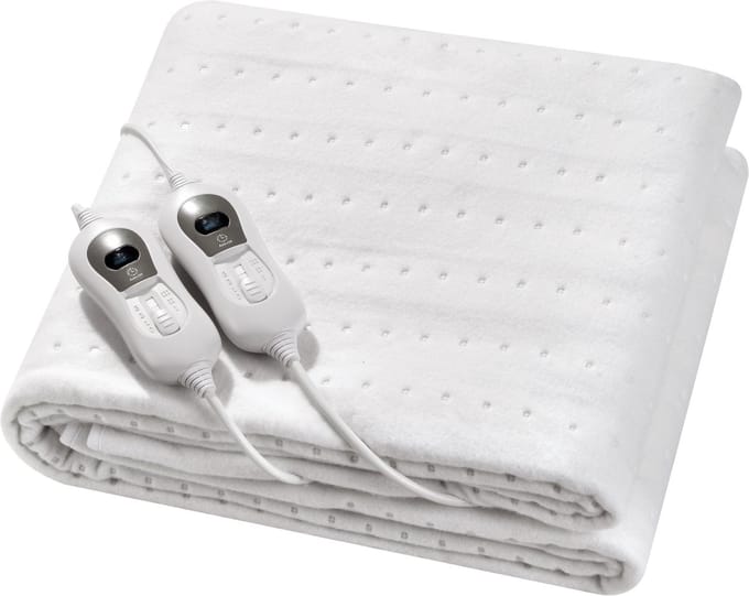 Quality Heating Elektrische onderdeken - 2 persoons 160 x 140 cm met Hoekelastieken en controllers - Instelbaar vermogen - Timer