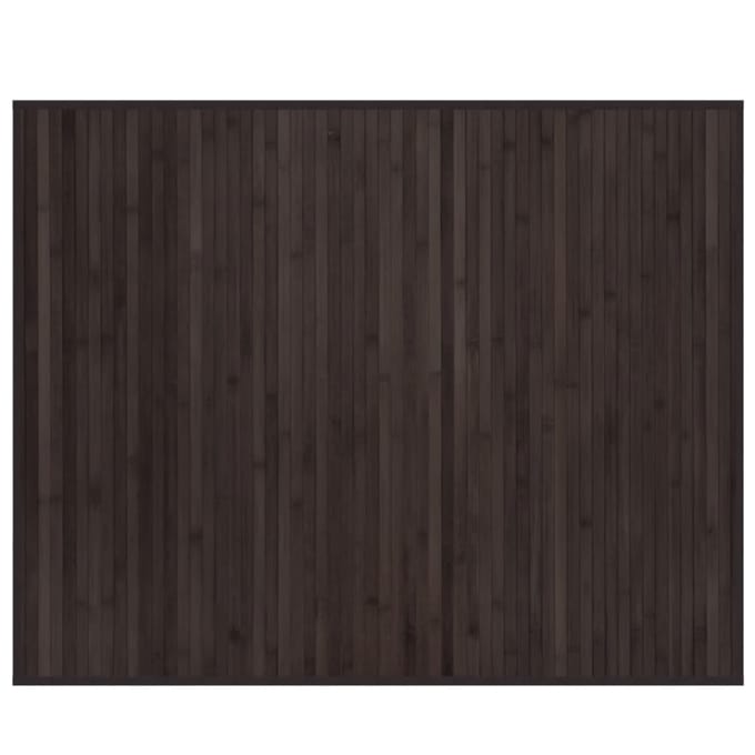 vidaXL - Vloerkleed - rechthoekig - 80x100 - cm - bamboe - donkerbruin