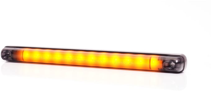 Markeringslicht - WAS - W274 Black - 9.3 - 23.7cm - Smoke - Amber - 12V-24V