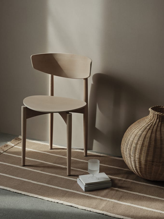 Ferm Living Calm Kelim loper - dark sand/off-white