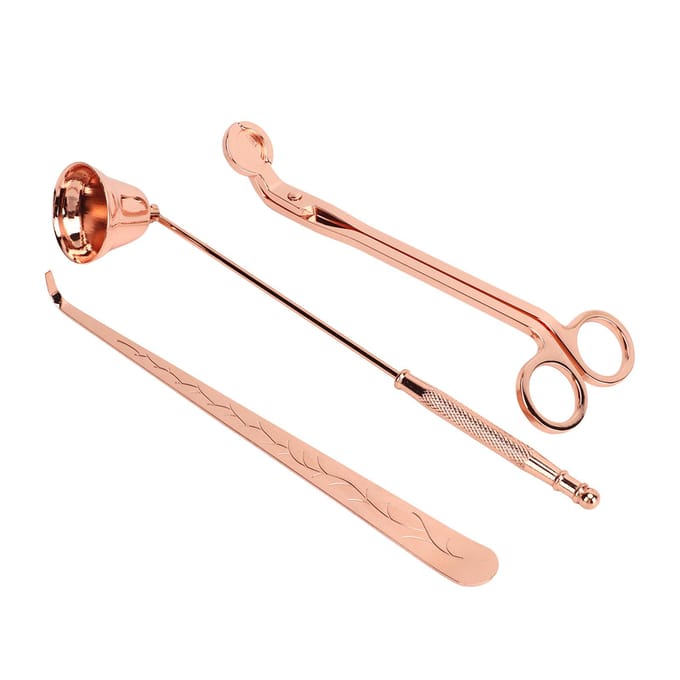 3 stuks Kaarslont Trimmer Set Lont Trimmer Kaars Doffer Lont Dipper Roestvrij Staal Kaars beige