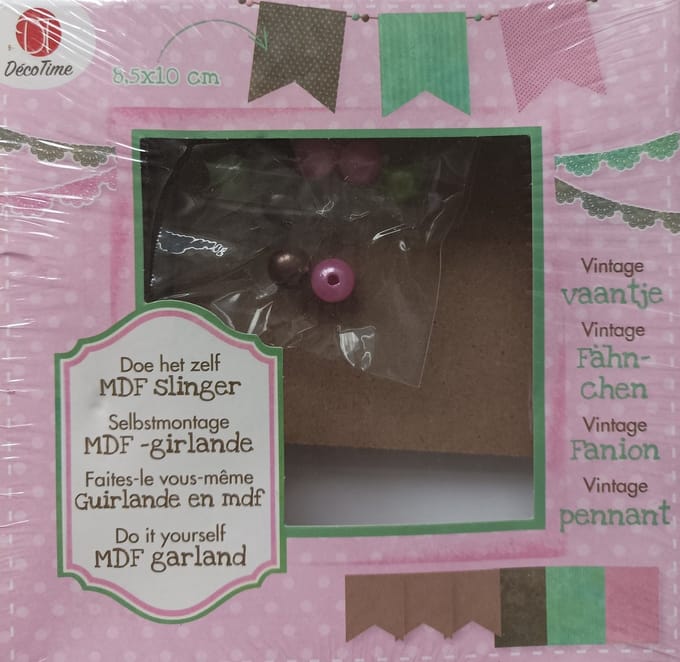MDF slinger - Doe het zelf - 8,5x10cm - Vaantje