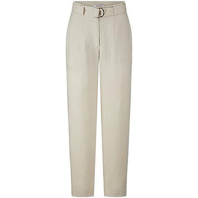 Enkellange Wide Fit-broek Van Peter Hahn beige
