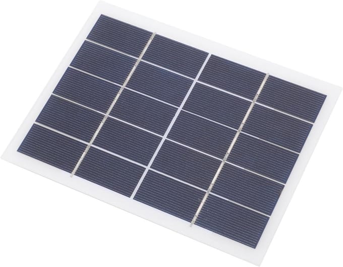 Zonnepaneel - Draagbare Energie - Camera Bewaking - Type C Interface - 18x17.5x1 cm - Zwart