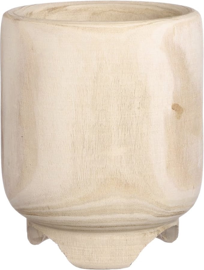 Mica Decorations Naturo Bloempot - 24x24x27 cm - Hout - Bruin