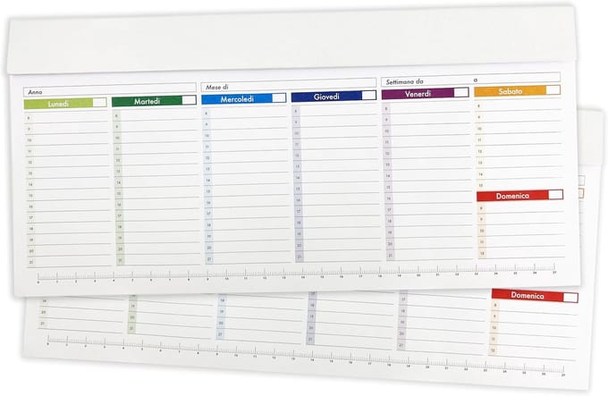Weekplanner voor Bureau of Kantoor - Set van 2 Weekplanningen