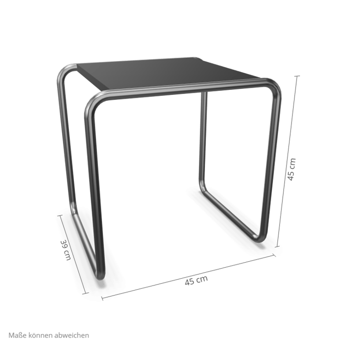 Thonet - B9 Bijzettafel - gelakt zwart - a (45 x 45 x 39 cm)