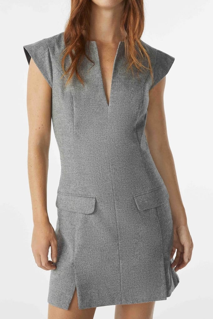 BA&SH Robe Dornelle Gris Taglia: L | Abiti Mini Outlet | Donna
