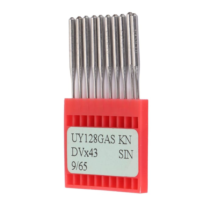 10 Aiguilles de Machine à Coudre Taille 965 Acier Prévenir les Points Sautés DVx43 Aiguilles pour Point de Recouvrement pour gray