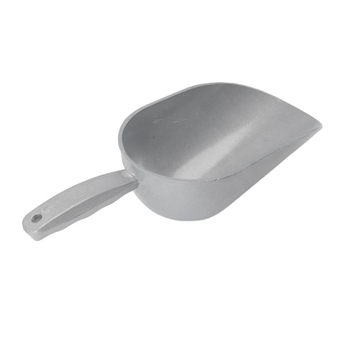 Hondenvoer Schep Aluminiumlegering Multifunctionele Graanschep Schop voor Gevogelte Geit Rundvee Varken Hond Kat Voedsel gray