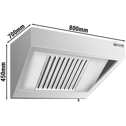 GGM Gastro Wandhaube - 800mm - mit Filter & Lampe