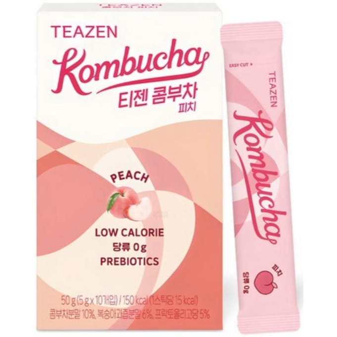 TEAZEN Koreaanse Kombucha Peach - prebiotische thee met perziksmaak