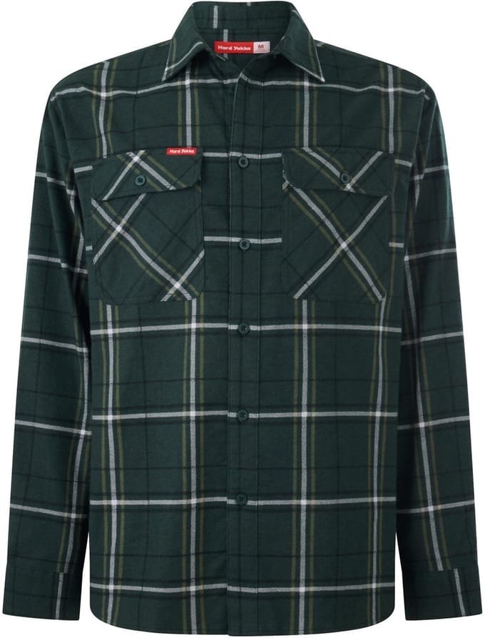 Hard Yakka Core Flanellen Overhemd | Groen - App Shirts - Maat S -