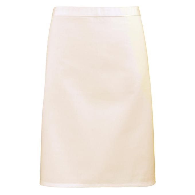 Premier Unisex Volwassenencollectie Halflang Taille Schort (Natuurlijk)