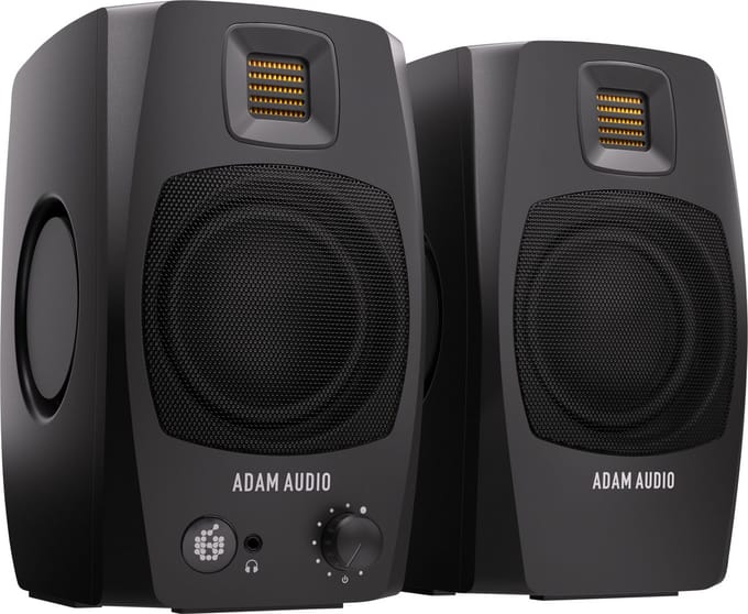 Adam Audio D3V Zwart - Actieve studio monitor set