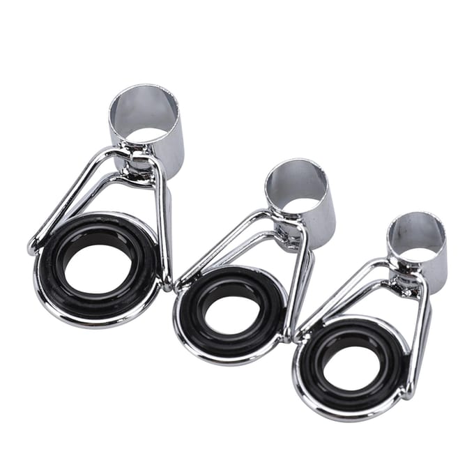 Ensemble de 45 anneaux de guidage pour canne à pêche en acier inoxydable et céramique, 9 tailles, accessoires gray