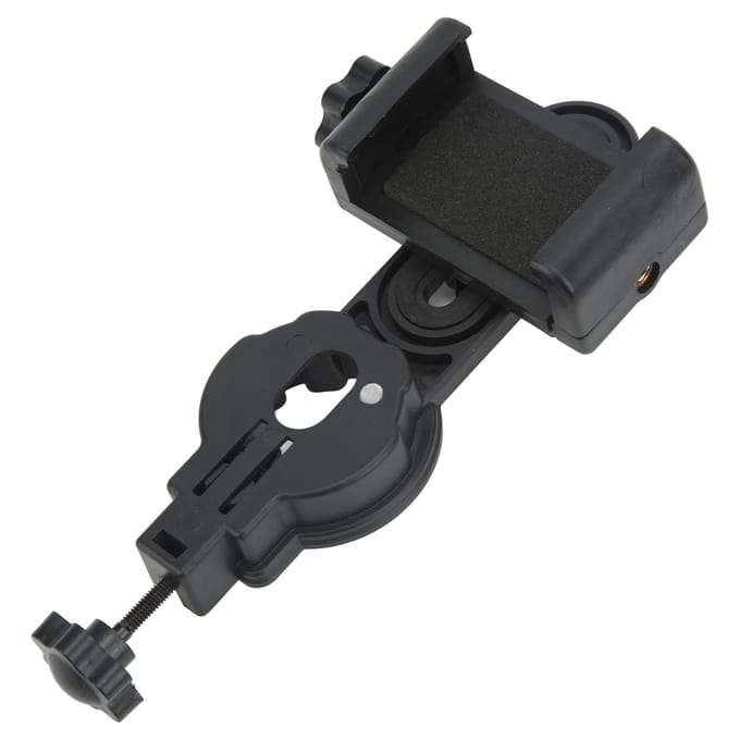 Telescoop Telefoonhouder 1/4in Schroefgat Antislip Rubberen Pad Plastic Telescoop Telefoonadapter voor Small black