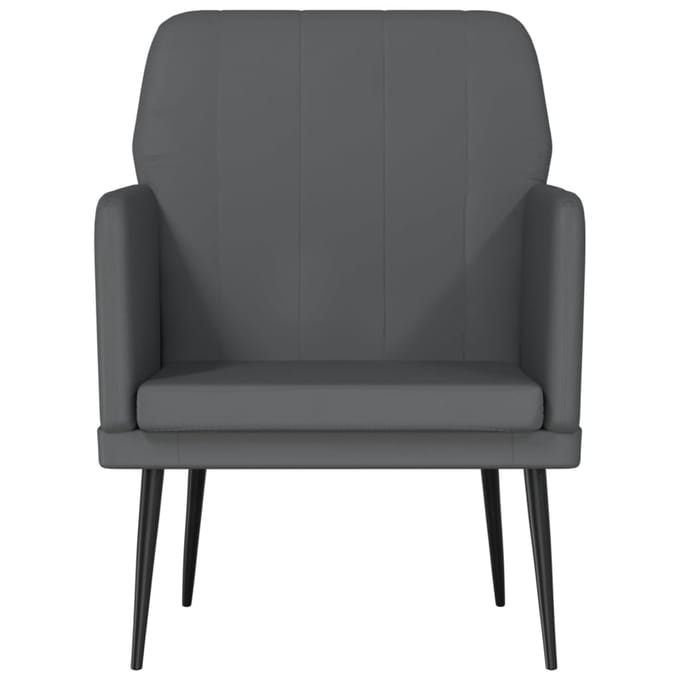 vidaXL - Fauteuil - 61x78x80 - cm - kunstleer - grijs