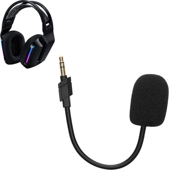 kwmobile microfoon voor gaming headset - geschikt voor Logitech G733 - 10 cm - In zwart