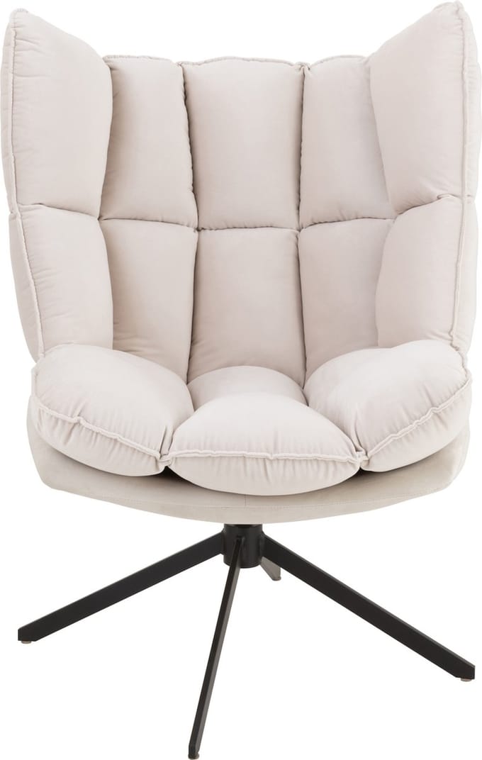 J-Line stoel Relax Kussen Op Frame - textiel/metaal - beige