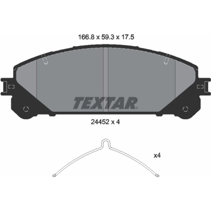 Remblokset TEXTAR 2445201, voor